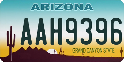 AZ license plate AAH9396