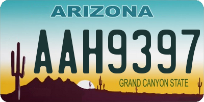 AZ license plate AAH9397