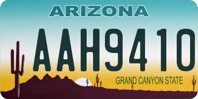 AZ license plate AAH9410