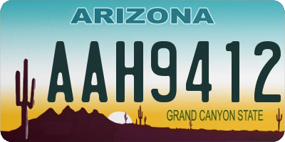 AZ license plate AAH9412