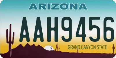 AZ license plate AAH9456