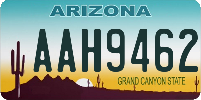 AZ license plate AAH9462