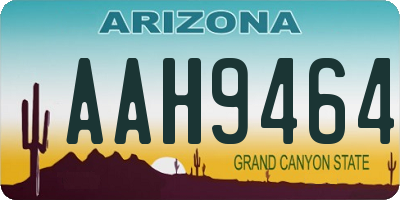 AZ license plate AAH9464