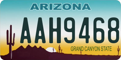 AZ license plate AAH9468