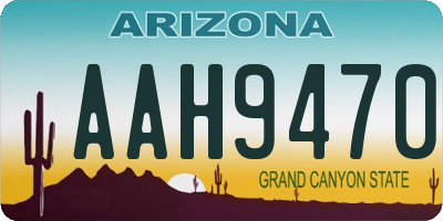AZ license plate AAH9470