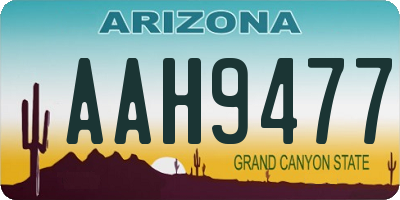 AZ license plate AAH9477