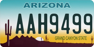 AZ license plate AAH9499