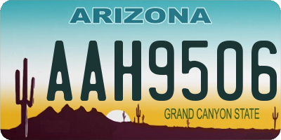 AZ license plate AAH9506