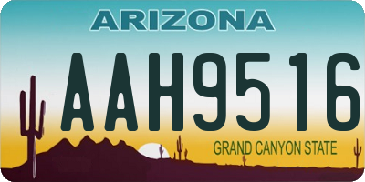 AZ license plate AAH9516