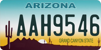 AZ license plate AAH9546