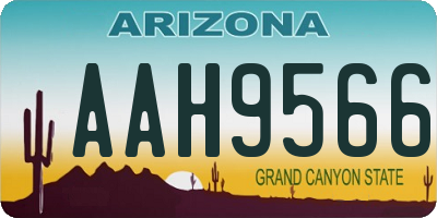 AZ license plate AAH9566