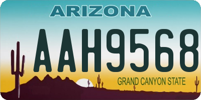 AZ license plate AAH9568