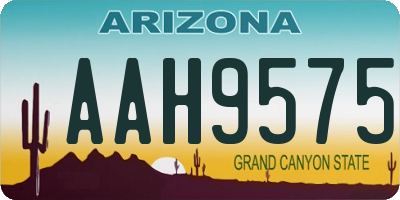 AZ license plate AAH9575