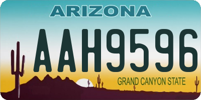 AZ license plate AAH9596
