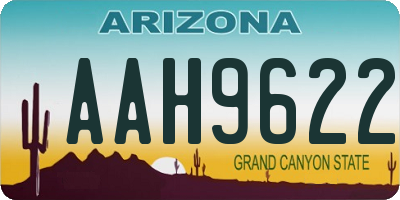 AZ license plate AAH9622
