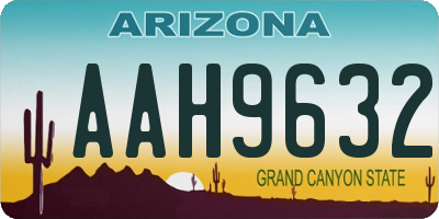 AZ license plate AAH9632