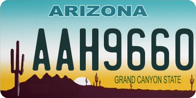 AZ license plate AAH9660