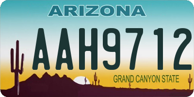 AZ license plate AAH9712