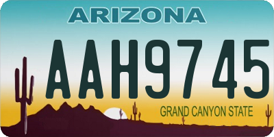 AZ license plate AAH9745