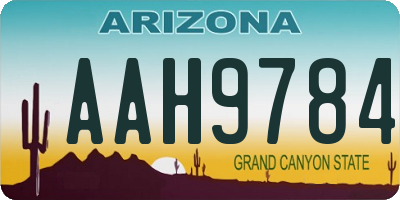 AZ license plate AAH9784