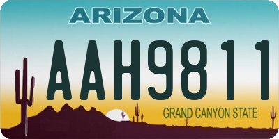 AZ license plate AAH9811