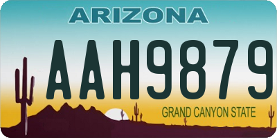 AZ license plate AAH9879