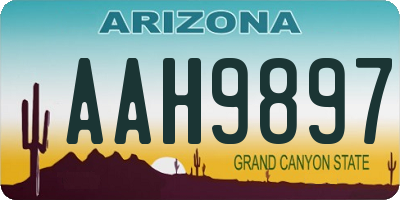 AZ license plate AAH9897