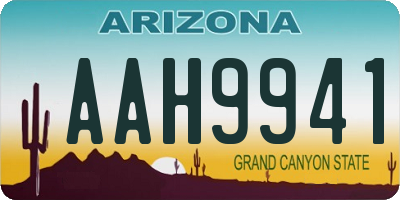 AZ license plate AAH9941