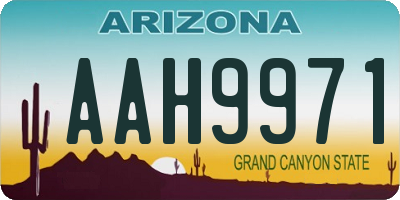 AZ license plate AAH9971