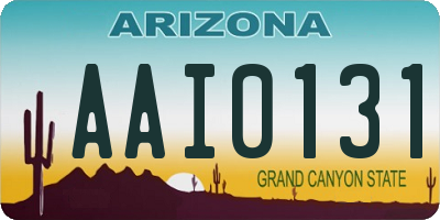 AZ license plate AAI0131