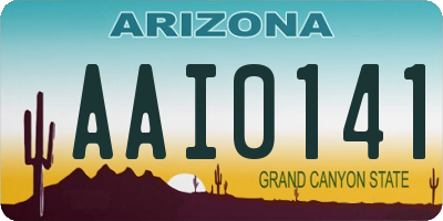 AZ license plate AAI0141