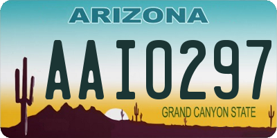 AZ license plate AAI0297