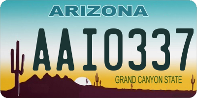 AZ license plate AAI0337