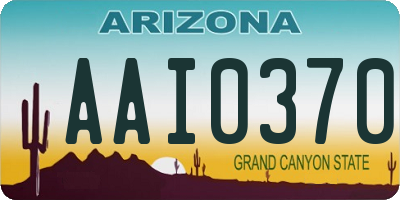 AZ license plate AAI0370