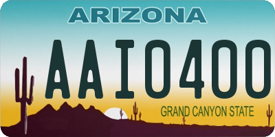 AZ license plate AAI0400