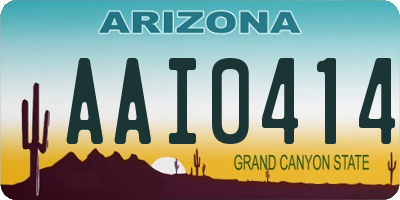 AZ license plate AAI0414