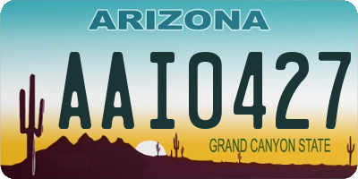 AZ license plate AAI0427