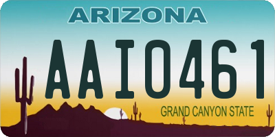 AZ license plate AAI0461