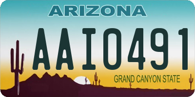 AZ license plate AAI0491