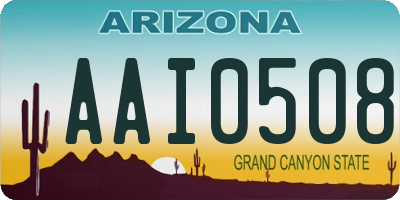 AZ license plate AAI0508