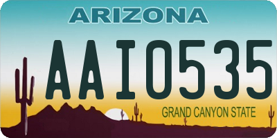 AZ license plate AAI0535
