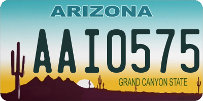 AZ license plate AAI0575