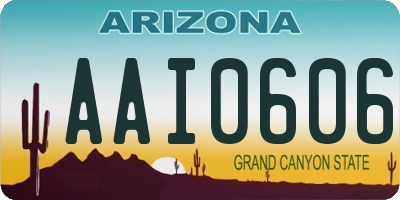 AZ license plate AAI0606