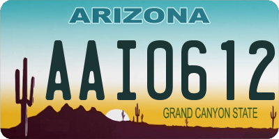 AZ license plate AAI0612