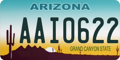 AZ license plate AAI0622