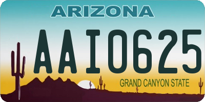 AZ license plate AAI0625