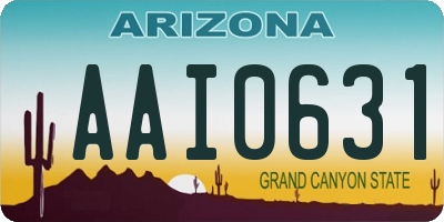 AZ license plate AAI0631