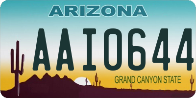 AZ license plate AAI0644