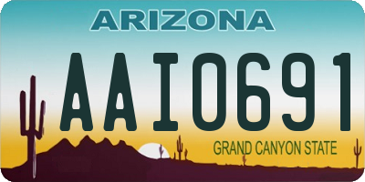 AZ license plate AAI0691