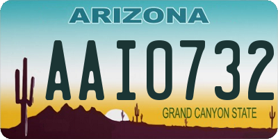 AZ license plate AAI0732